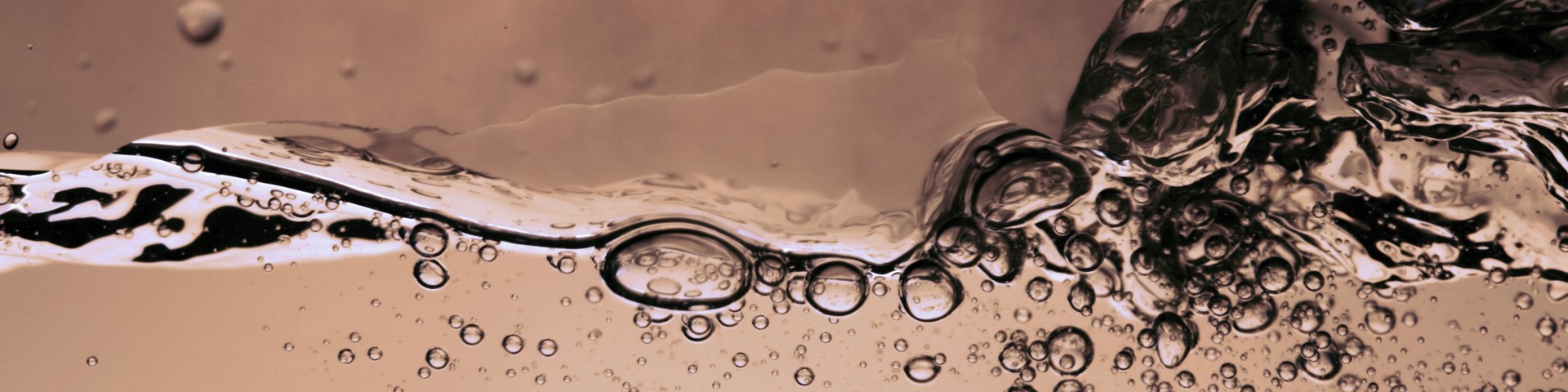 Water with oil bubbles